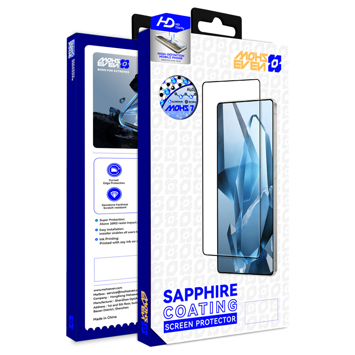 Sapphire Coating Samsung Glass Mohs 7 Hardness Scratch Resistance HD